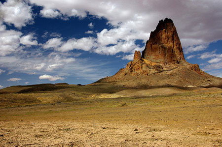 Agathla, an ancient volcanic neck in Monument Valley
